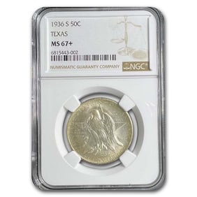 1936-S Texas Centennial Commemorative Half Dollar MS-67+ NGC