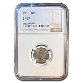 1936 Mercury Dime PF-67 NGC