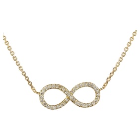 Exquisite Natural Diamond Infinity Necklace In