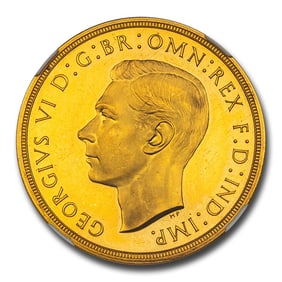 1937 Great Britain Gold 5 Pounds PF-65 Cameo+ NGC