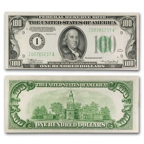 1934 (I-Minneapolis) $100 FRN AU (Fr#2152-I)