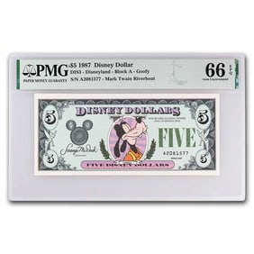 1987 $5.00 (A) Closed-Eyed Goofy (DIS#3) CU-66 EPQ PMG