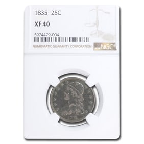 1835 Capped Bust Quarter XF-40 NGC
