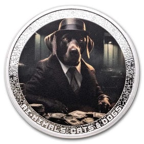 2025 Cameroon 1 oz Silver Dog Banker (w/ Box & COA)