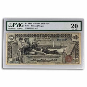 1896 $1.00 Silver Cert. Educational Note VF-20 PMG (Fr#224)