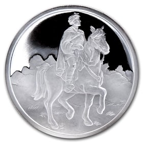 5 oz Silver - Disneys Snow White 50th Aniv (Prince, w/Box & COA)