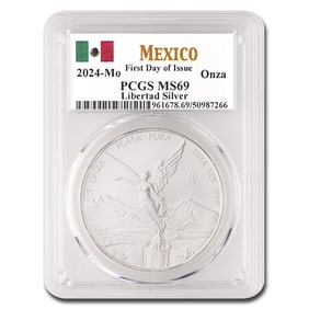 2024 Mexico 1 oz Silver Libertad MS-69 PCGS (FDI)