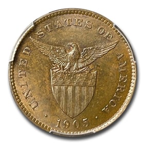 1905 Philippines Centavo MS-64 PCGS (Brown)