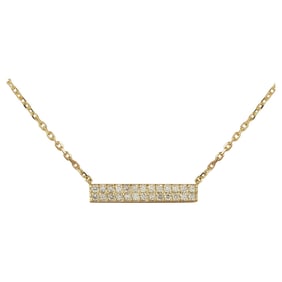 Diamond Bar Necklace 14K Yellow Gold