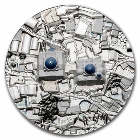 2024 Cook Islands 5 oz Silver Proof Bucket List: Santorini