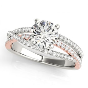 1.4 ctw Certified VS/SI Diamond Solitaire Ring 18k 2Tone Gold