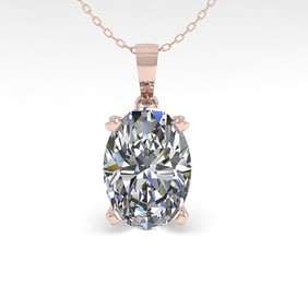 0.50 ctw VS/SI Oval Diamond Designer Necklace 18k White Gold