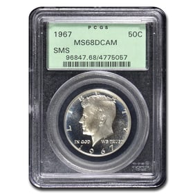 1967 Silver Kennedy Half Dollar MS-68 DCAM PCGS (SMS)