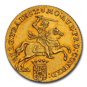 1763 Netherlands Gold 14 Gulden MS-61 NGC (Utrecht)