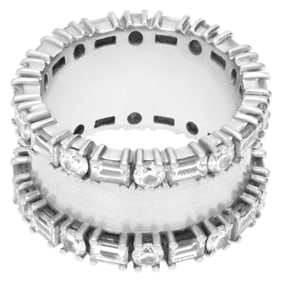 Baguette And Round Diamond Eternity Ring