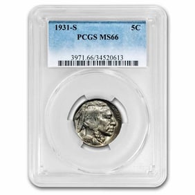 1931-S Buffalo Nickel MS-66 PCGS