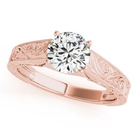 0.75 ctw Certified VS/SI Diamond Ring 18k Rose Gold