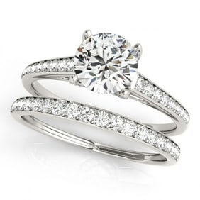 1.83 ctw Certified VS/SI Diamond 2pc Wedding Set 14k White Gold