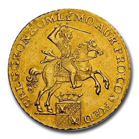 1761 Netherlands Gold 14 Gulden MS-61 NGC (Gron-Ommel)