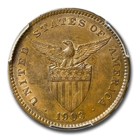1903 Philippines Centavo MS-62 PCGS (Brown)