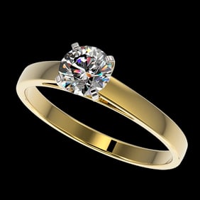 0.73 ctw Certified Quality Diamond Engagment Ring 10k Yellow Gold
