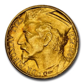 1932 Czechoslovakia Gold Dukat MS-63 NGC