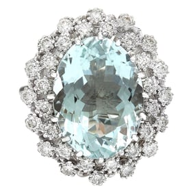 9.41 Carat Natural Aquamarine 18 Karat