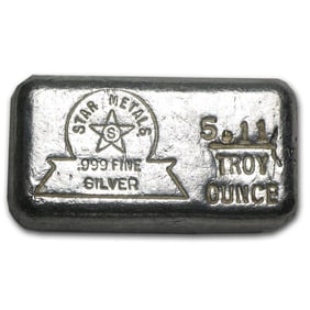 5.11 oz Silver Bar - Star Metals