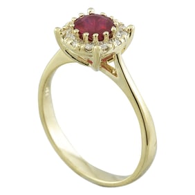 Ruby Diamond Ring In 14 Karat