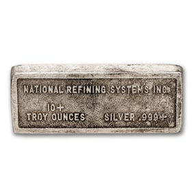 10 oz Silver Bar - National Refining Systems Inc.