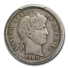 1900-O Barber Dime VF-30 PCGS