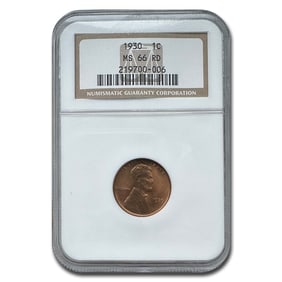 1930 Lincoln Cent MS-66 NGC (Red)