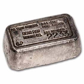 25.18 oz Silver Bar - Bear