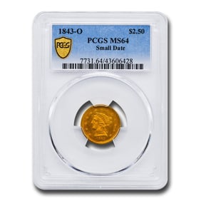 1843-O $2.50 Liberty Gold Quarter Eagle