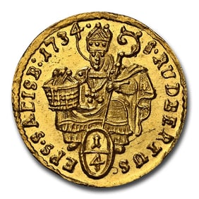 1734 Austria Gold 1/4 Ducat MS-67