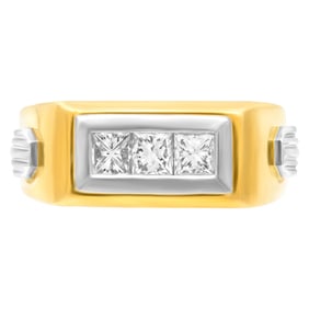 Diamond band in 18k gold with