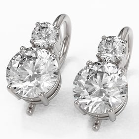 1.8 ctw Diamond Designer Earrings 18K White Gold