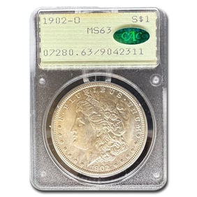 1902-O Morgan Dollar MS-63 PCGS CAC