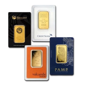 1 oz Gold Bar - Brand