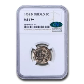 1938-D Buffalo Nickel MS-67+ NGC CAC