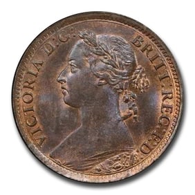 1894 Great Britain Farthing Victoria MS-65
