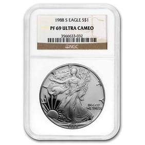 1988-S Proof American Silver Eagle PF-69