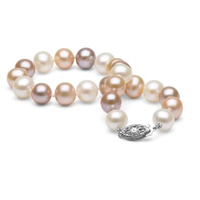 Multi-color Freshwater Pearl Bracelet, 7.5-8.0mm