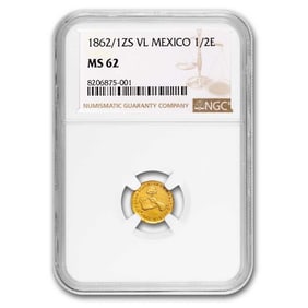 1862/1 Zs-VL Mexico Gold 1/2 Escudo