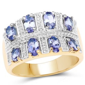 1.68 CT Genuine Tanzanite 14K Yellow