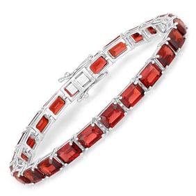 27.60 CT Genuine Garnet 14K White