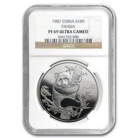 1987 China 1 oz Silver Panda