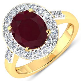 3.25 CT Genuine Ruby and White