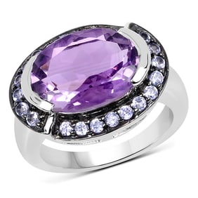5.56 CT Genuine Amethyst & Tanzanite