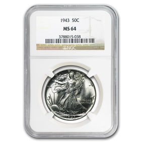 1943 Walking Liberty Half Dollar MS-64